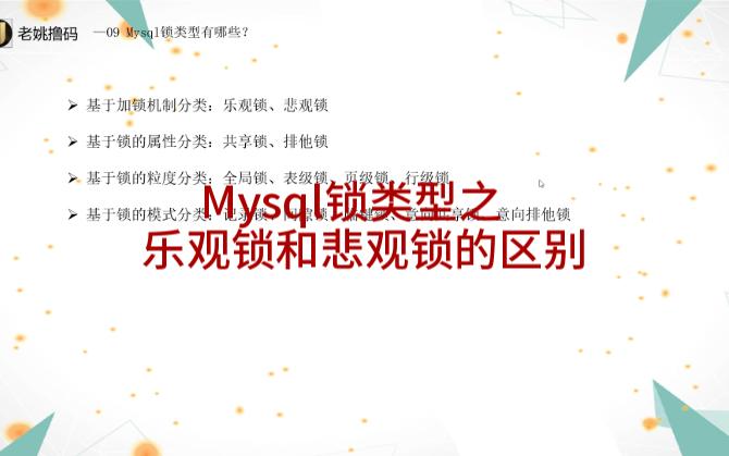 【JAVA面试】09Mysql锁类型之乐观锁和悲观锁哔哩哔哩bilibili