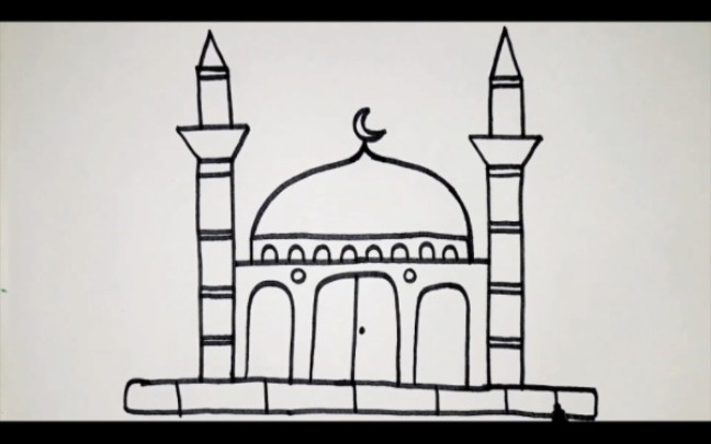 清真寺简笔画图片图片