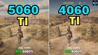 RTX5060TI VS RTX4060TI    3A游戏实测对比