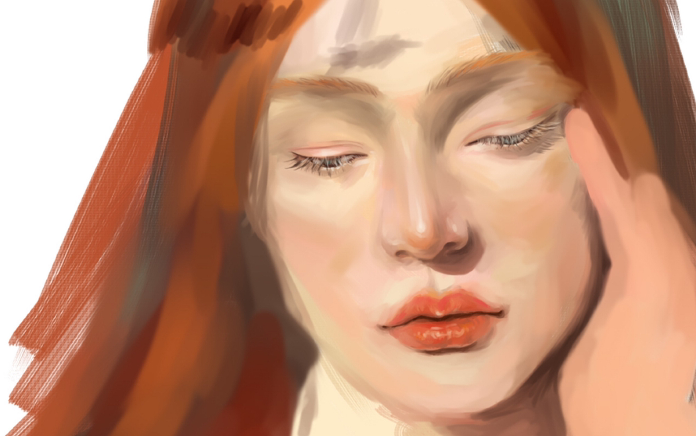 【板绘厚涂】第一次画,五官厚涂,练习个小仙女姐姐.