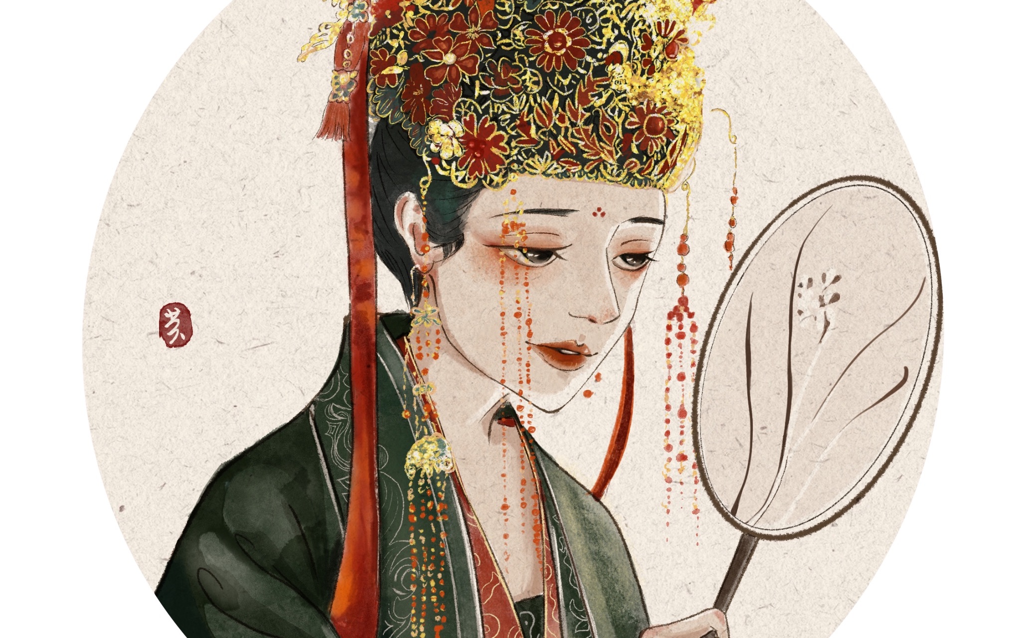 【procreate】知否明兰大婚装扮 古风手绘插画