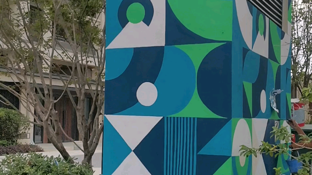 小区美化,苏州墙体彩绘#墙体彩绘 #墙面