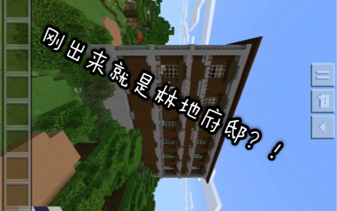 超级好的地图种子出生就是林地府邸后面还有峡谷