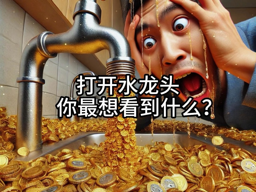 打开水龙头,你最想看到什么?#万万没想到 #ai绘画哔哩哔哩bilibili