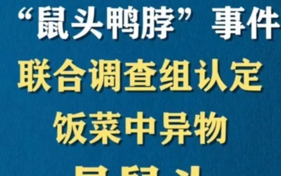 确认为老鼠的头!江西省发布了对“鼠头鸭脖事件”的调查处理结果通报哔哩哔哩bilibili