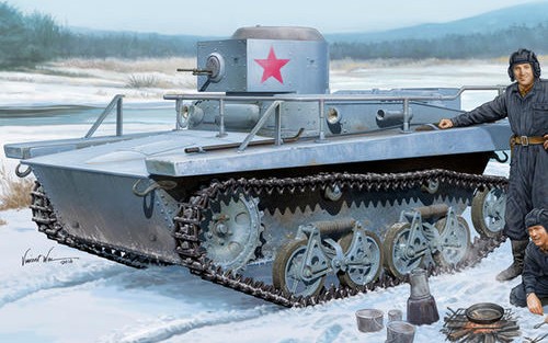 小号手135俄罗斯二战水陆轻型坦克开箱测评