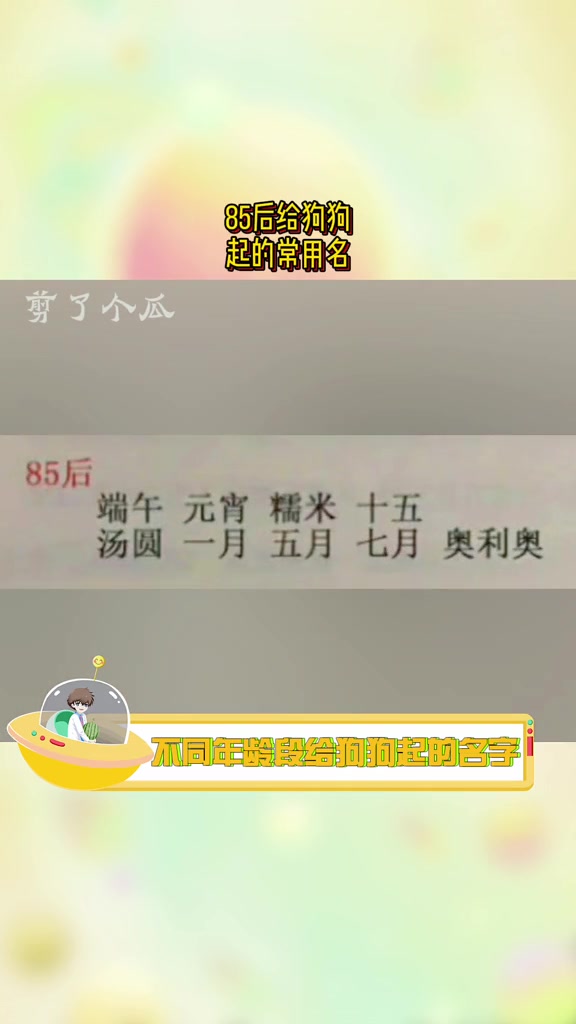 不同年龄段给狗狗起的名字~你家的狗狗叫什么呢?哔哩哔哩bilibili