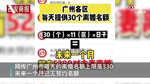 网传广州2月离婚名额已满,市民政局:可电话预约或现场轮候哔哩哔哩bilibili