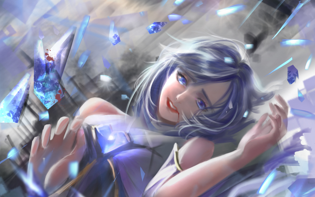 【战损 东方镜】网课碎片时间竟用来画画?