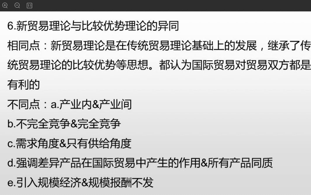 中国人民大学国际商务考研新贸易理论与比较优势理论的异同知识点哔哩哔哩bilibili