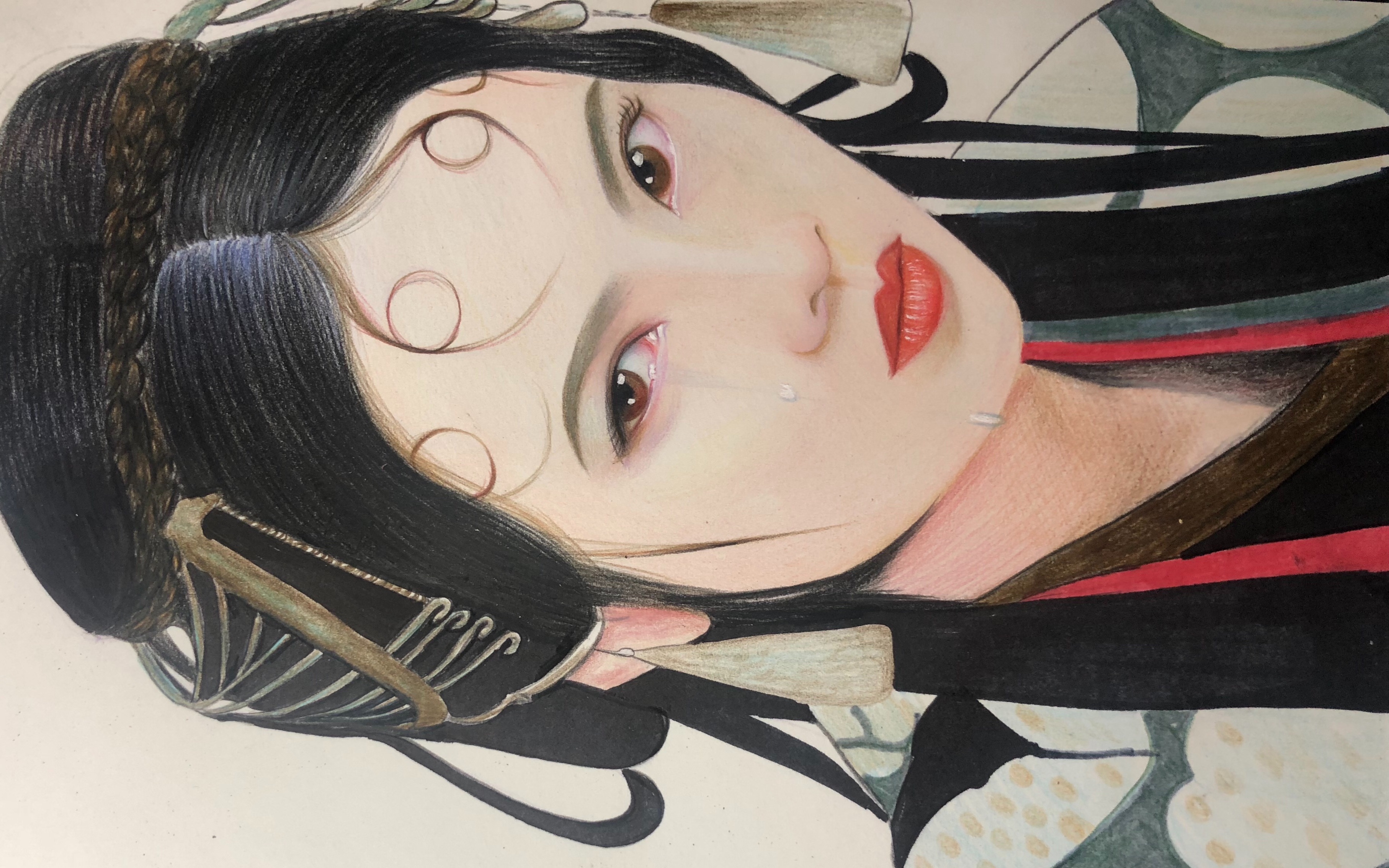 【彩铅】手绘蓝洁瑛,一生太痛苦愿天堂没有坏人_哔哩哔哩_bilibili