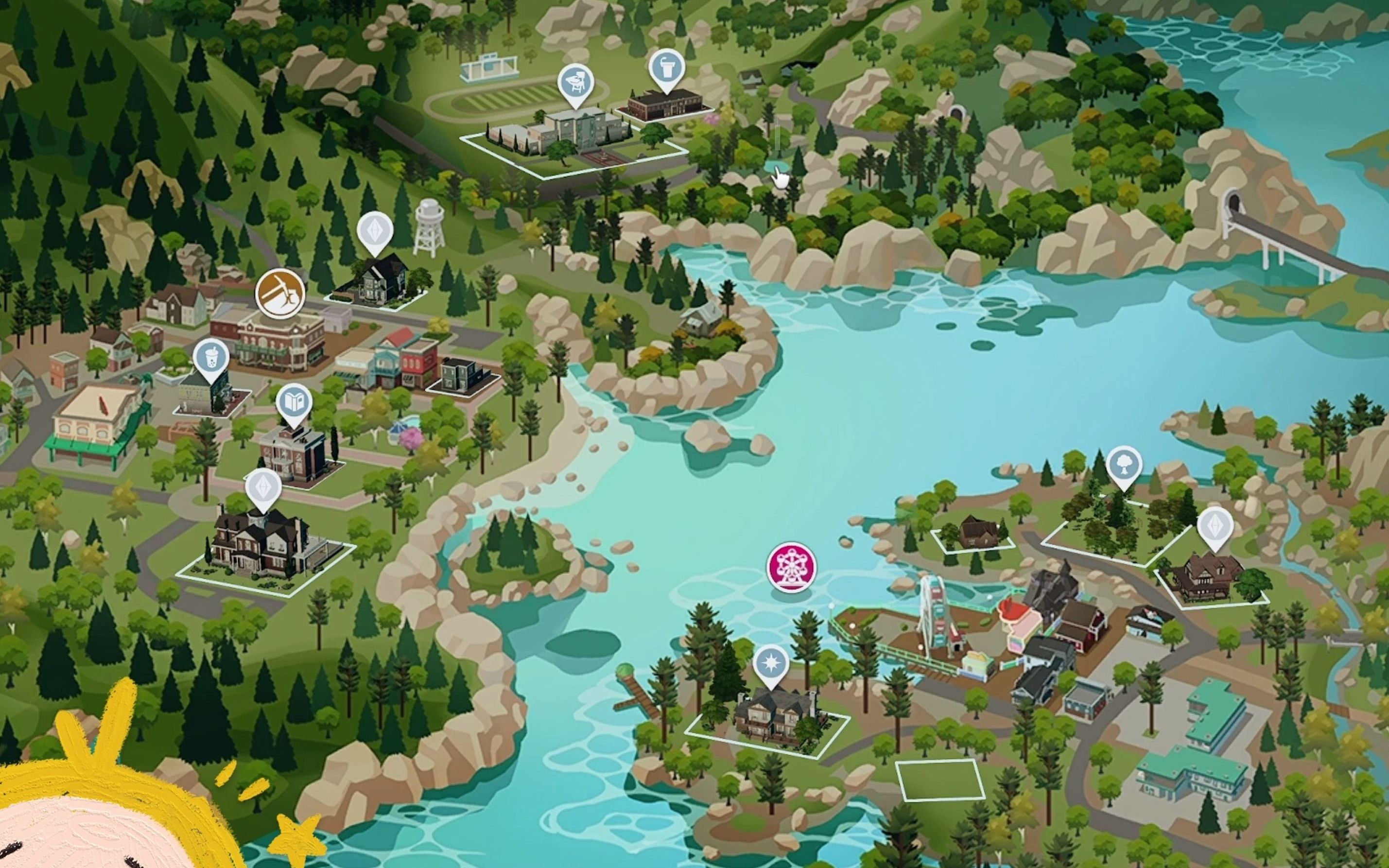 高中时代地图有点好看耶【模拟人生4】