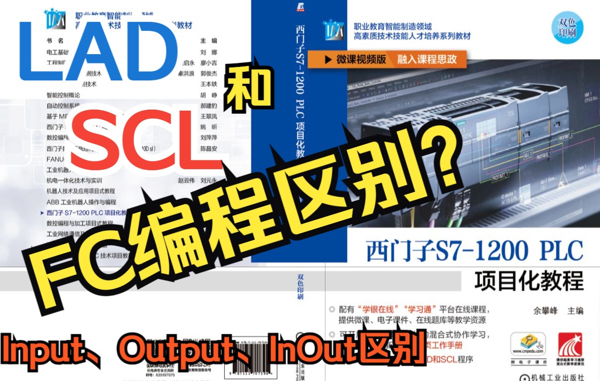 [图]2-5 LAD和SCL语言中FC编程各有什么特点？Input、Output、InOut参数有何区别？《西门子S7-1200 PLC项目化教程》余攀峰 主编