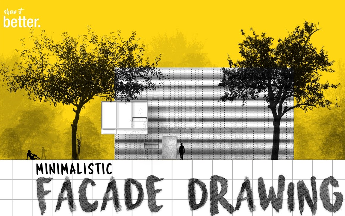 photoshop简约风格的立面图制作技巧