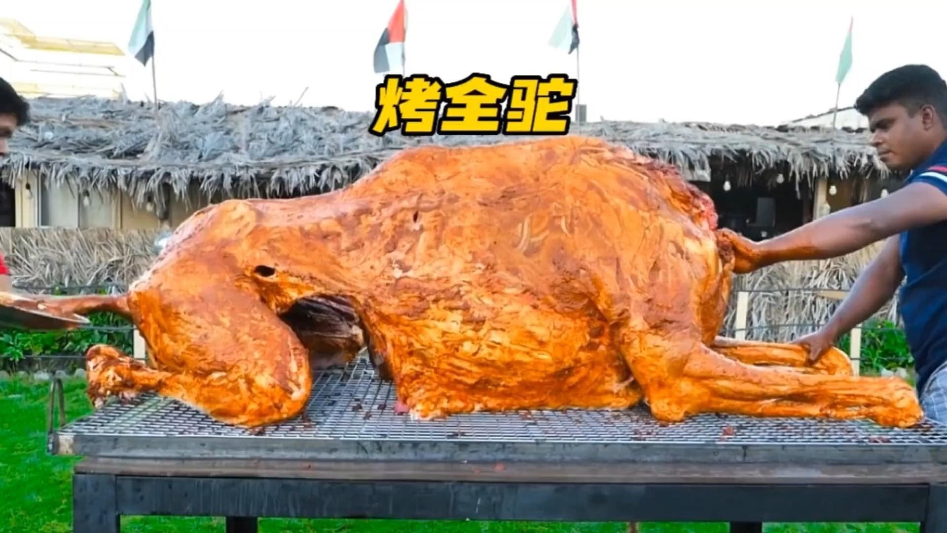 你吃过这样的烤全驼吗?#地方特色美食 #好食材好味道