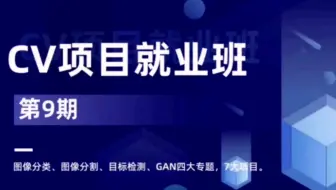CV项目就业小班 第9期】[已更新4个专栏]含课件