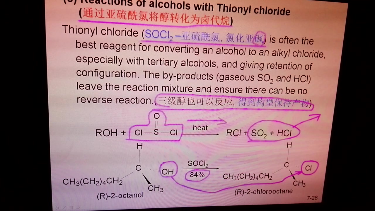 第7章  3 醇的卤代,鉴别,脱水,成醚哔哩哔哩bilibili