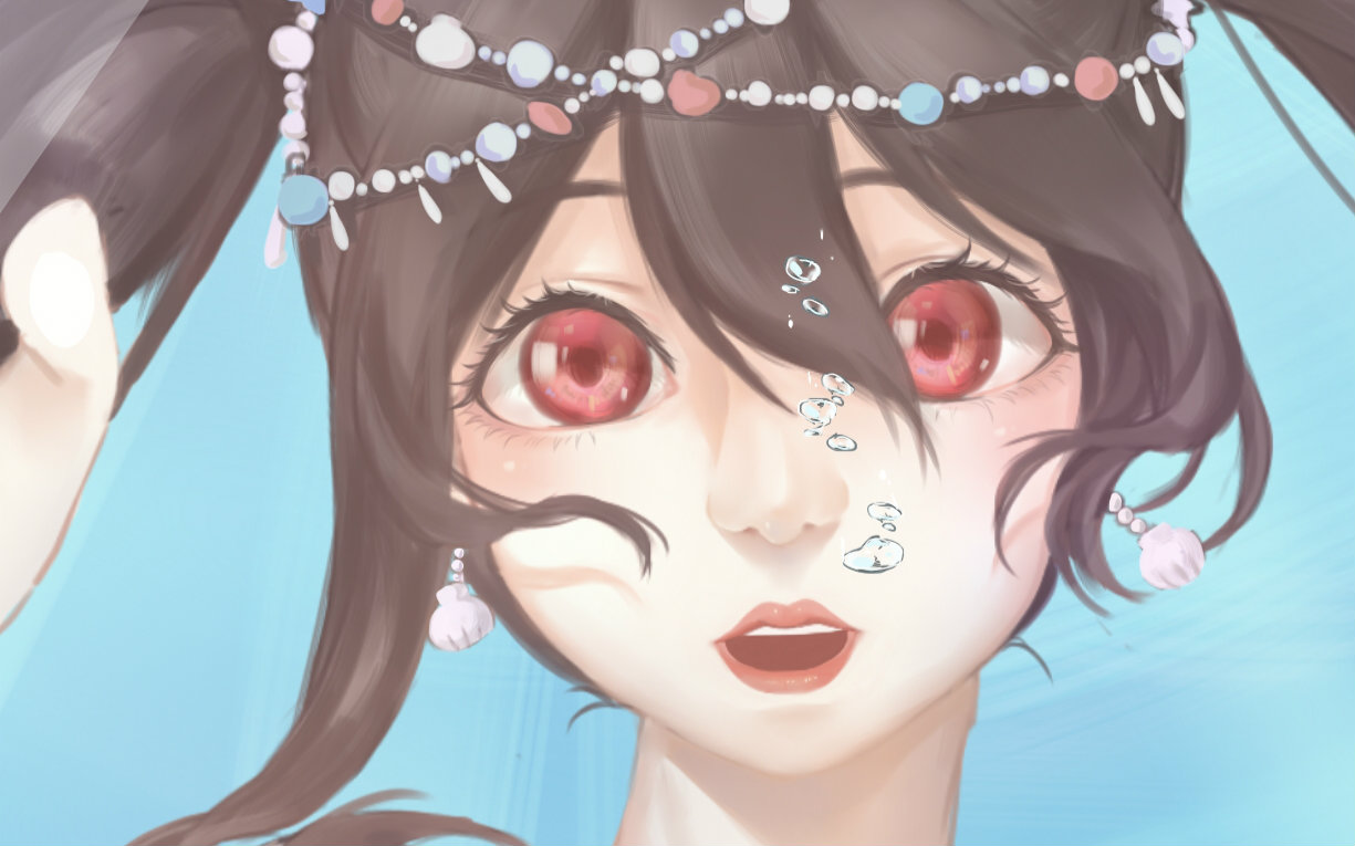 【板绘】鱼,好大的鱼,妮可人鱼