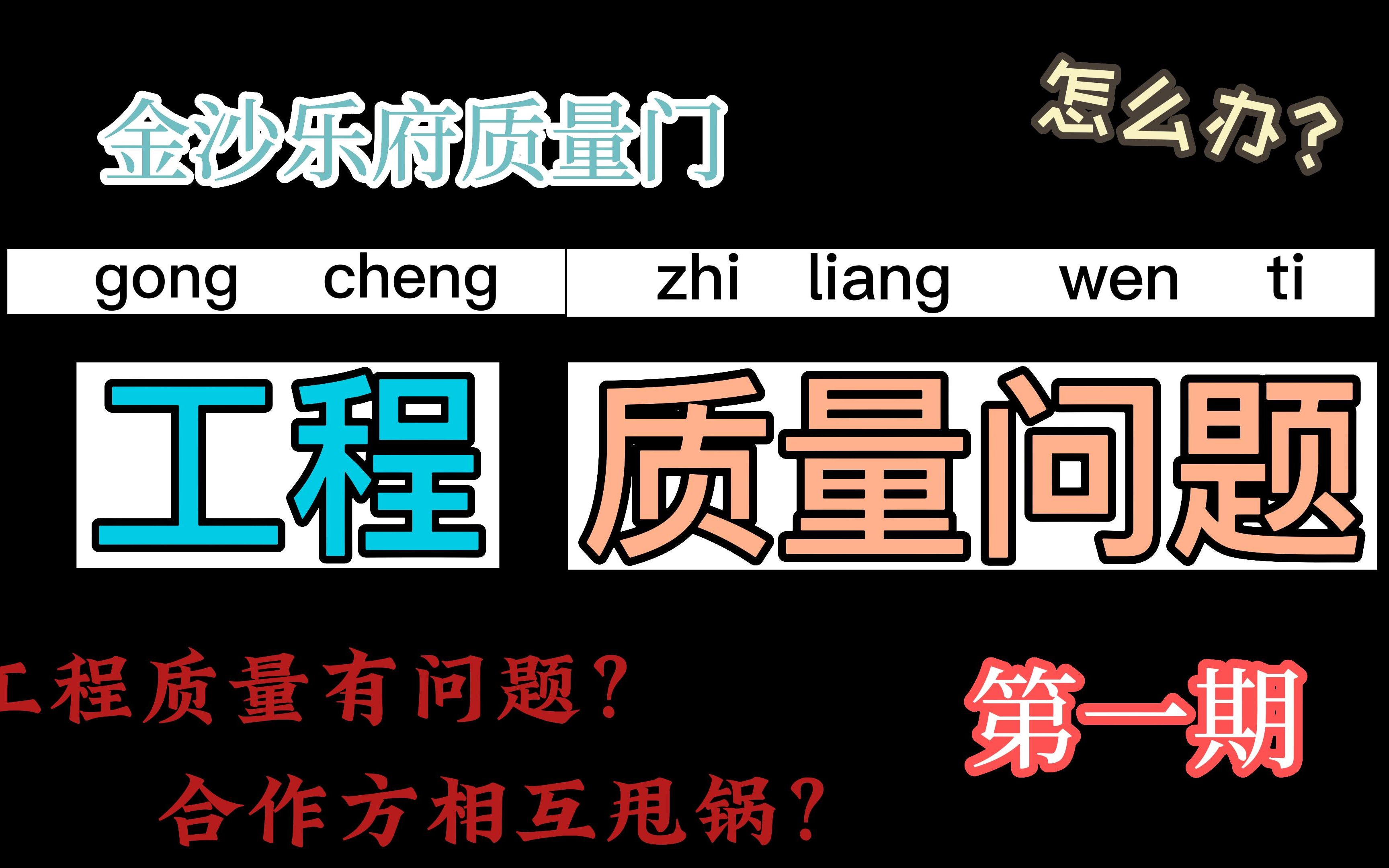 金沙乐府质量事故是怎么回事?实签工程管理有限公司小分享!哔哩哔哩bilibili