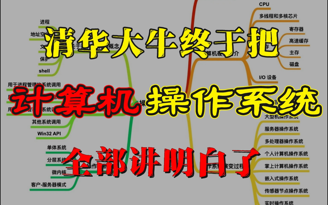 大学四年没学会的「计算机操作系统」和「计算机网络」终于被清华大牛讲明白了哔哩哔哩bilibili