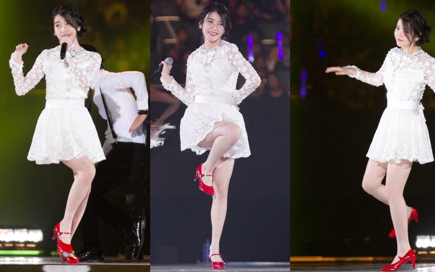 iu李知恩饭拍 歌舞经典之作 穿粉红色高跟鞋的少女 (the red shoes)