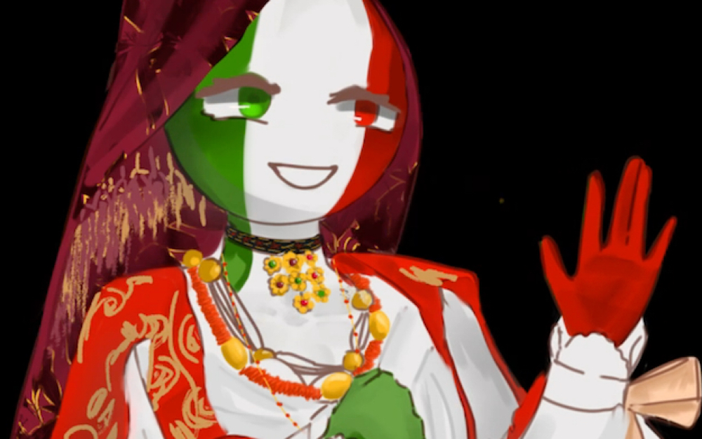 【countryhumans】做了一个会挥手的意大利