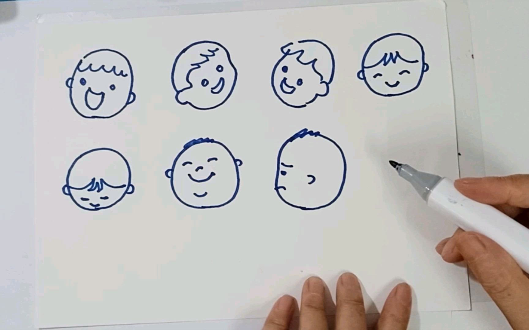 小孩脸画法图片