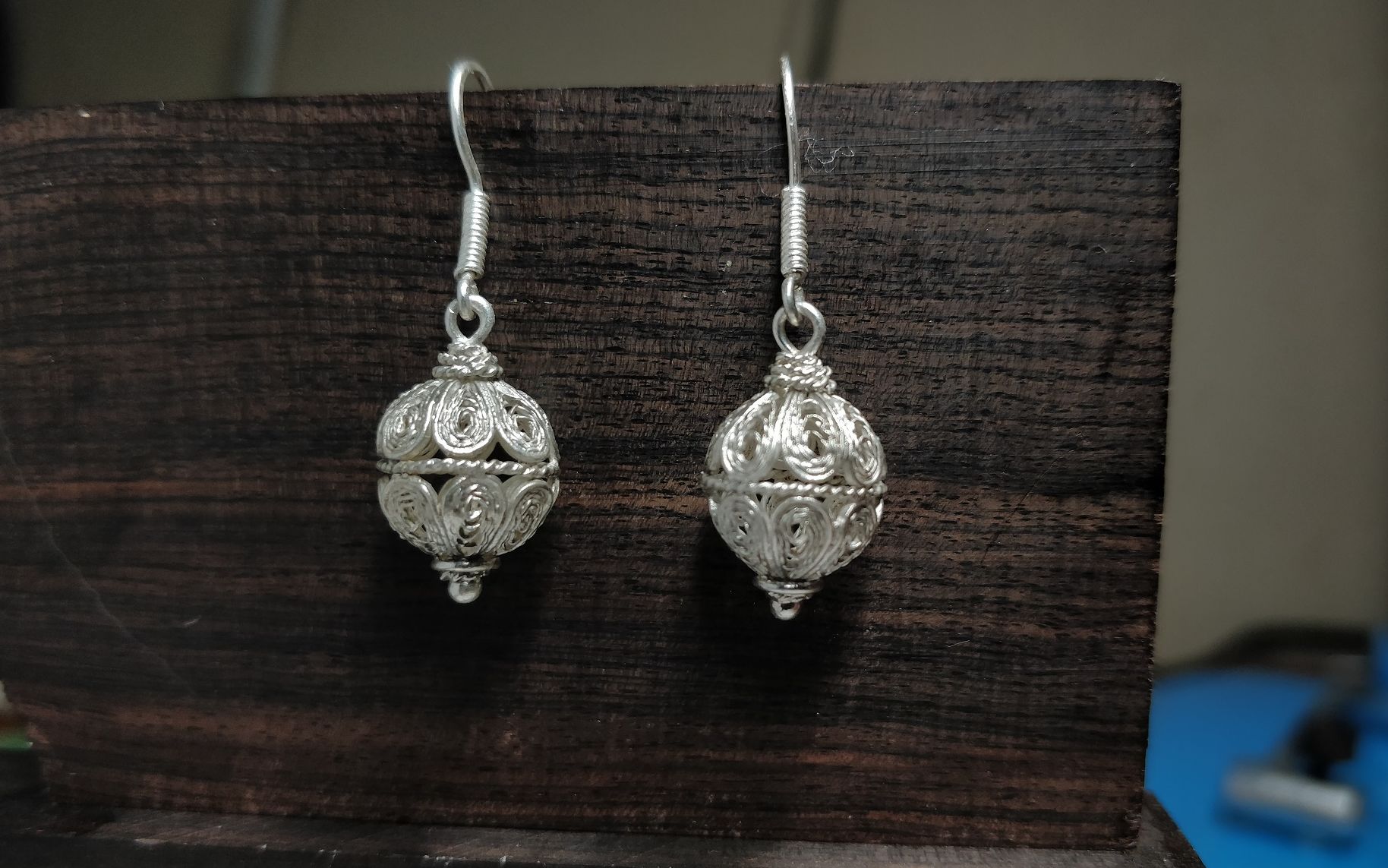 花丝首饰传统工艺花丝球耳环