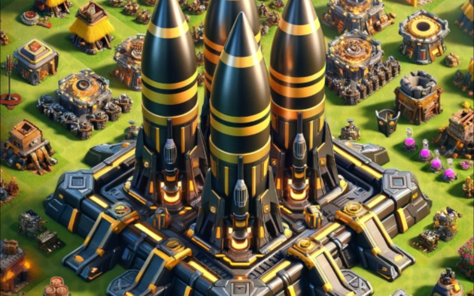 让gpt画一个防空火箭,但是不断升级?【部落冲突】
