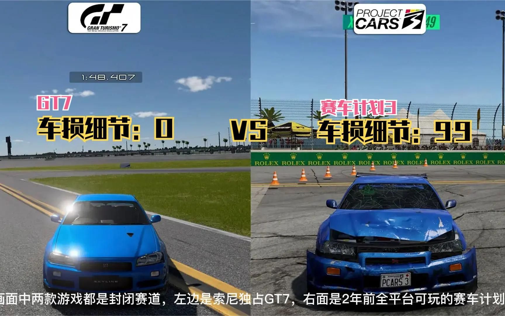 [图]GT7 vs 赛车计划3 - 物理车损效果几乎为零 简直被吊打 让人唏嘘！