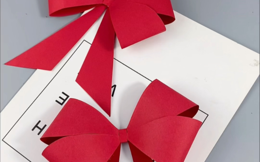 立体蝴蝶结剪纸手工#亲子手工 #手工剪纸 #手工蝴蝶