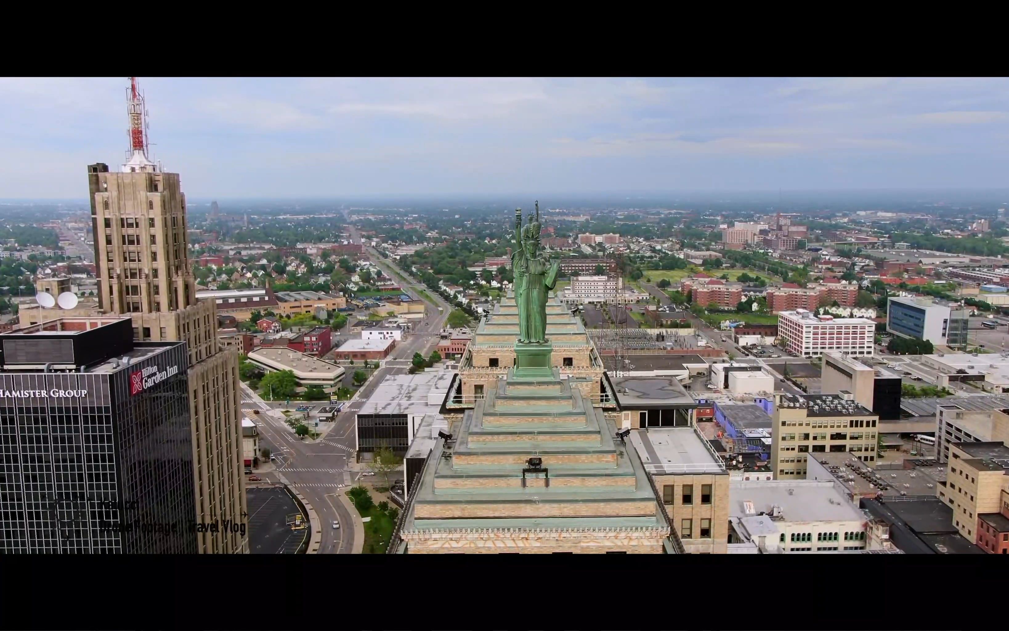 【航拍】【水牛城布法罗】4k航拍水牛城布法罗- 1小时轻音乐,放松自己