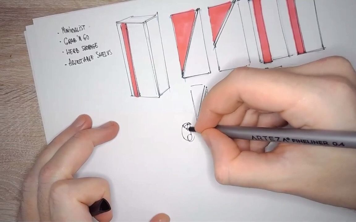 2021-02-02 ideation sketching - fridge id challenge_哔哩哔哩 (゜