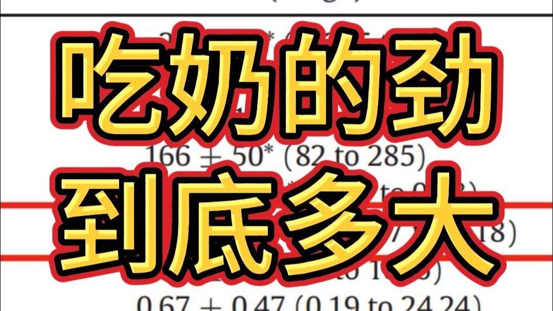 吃奶的劲有多大，看完我头皮发麻