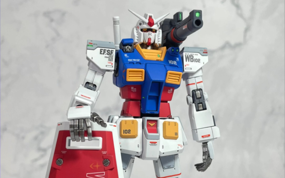hg gto 元祖rx78喷涂成品