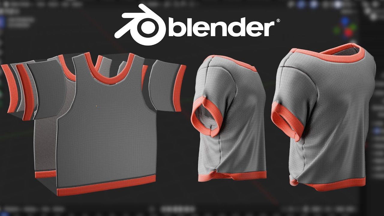 Blender制作汗衫教程  布料缝纫像衣服设计软件一样简单!哔哩哔哩bilibili