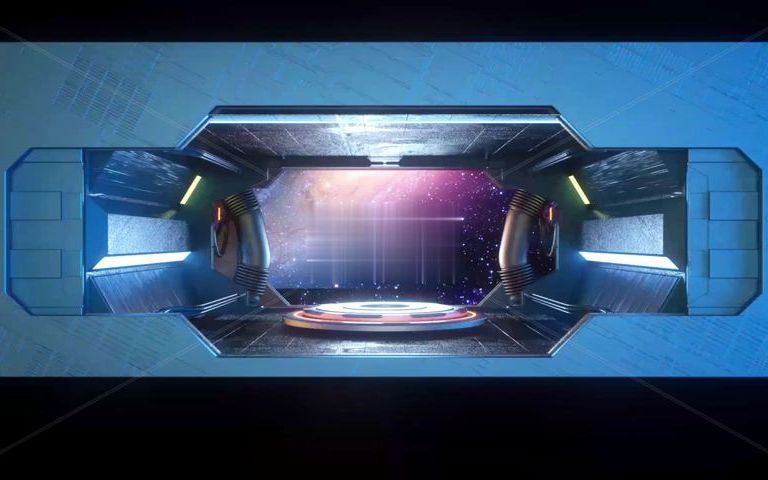 平面屏裸眼3d宇宙飞船太空动画背景 裸眼3d大屏幕视频内容定制立体显