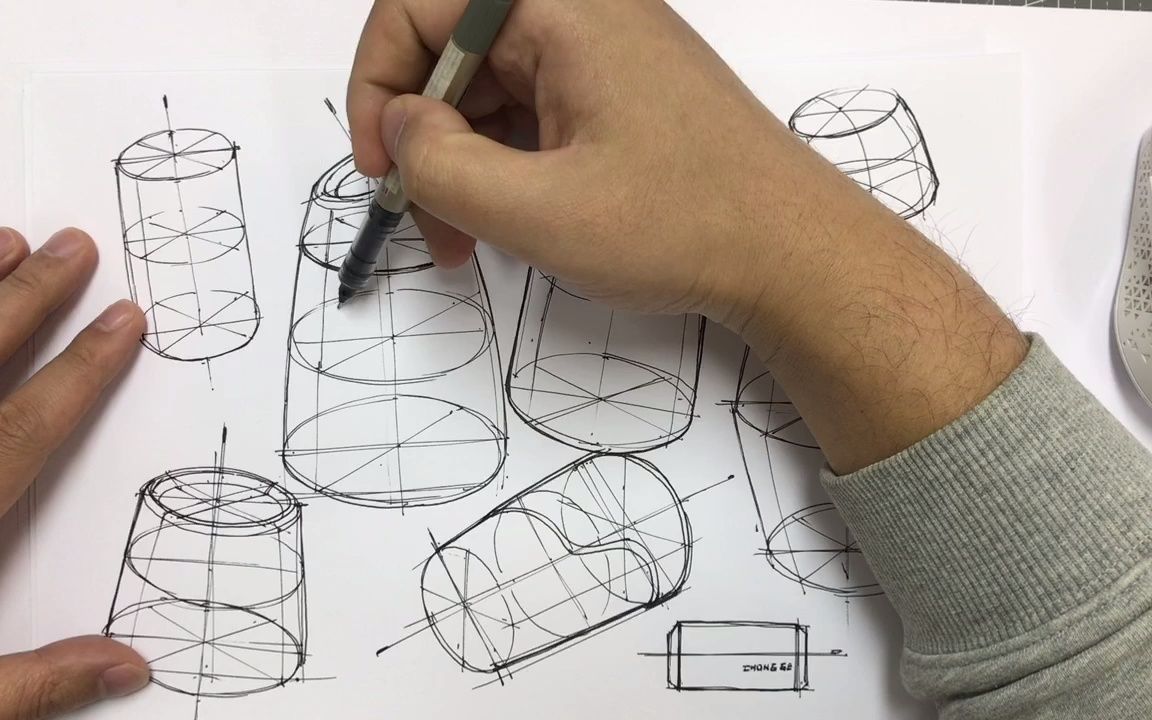 圆的透视不会画别闹了敢不敢每天坚持半小时试一试工业产品设计手绘