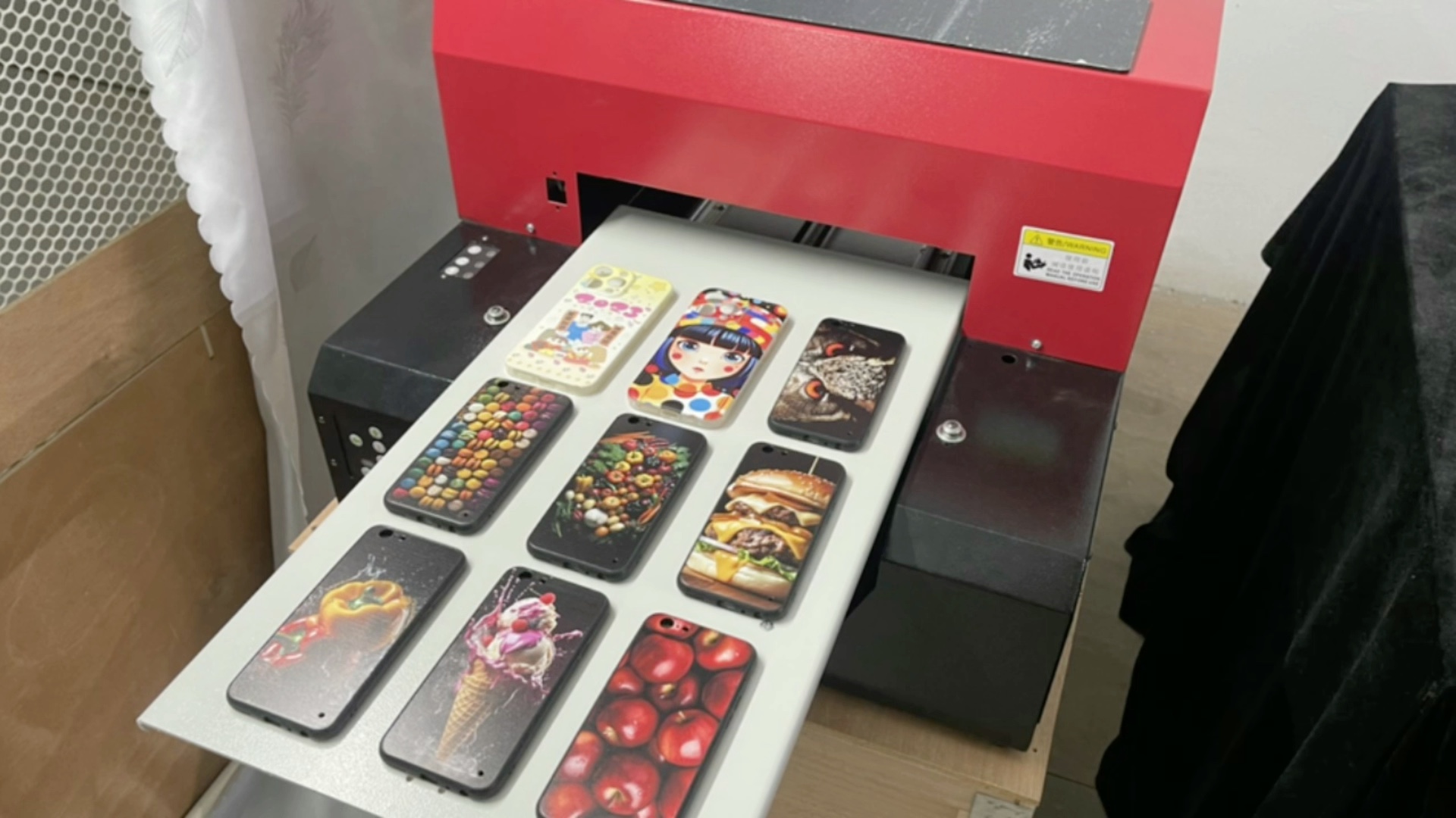 小型亚克力手机壳uv平板打印机