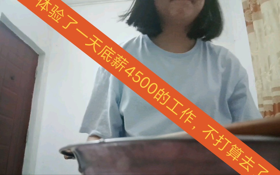 我去底薪4500的公司体验了一天,我打算明天不去了,原因是什么?哔哩哔哩bilibili