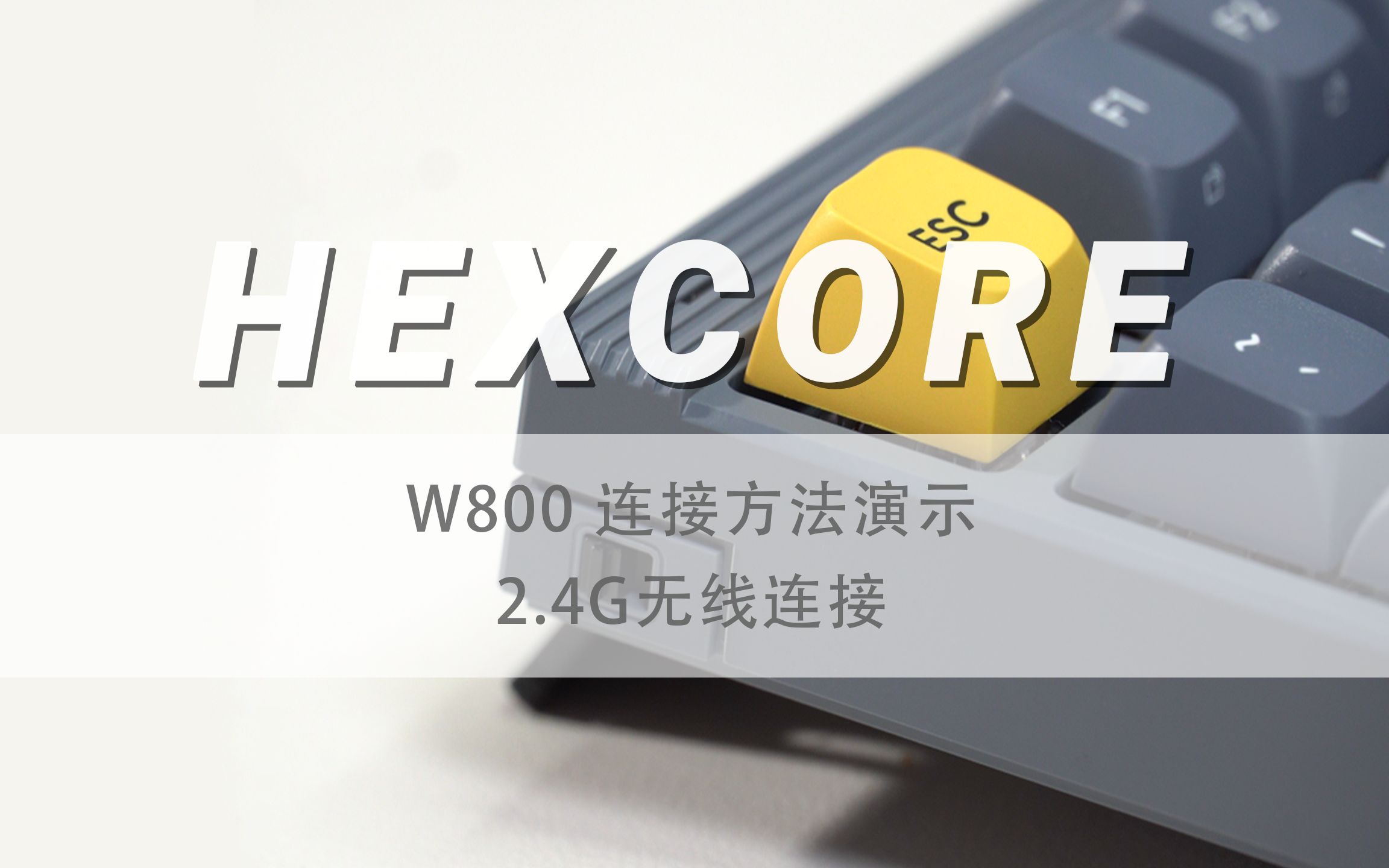 HEXCORE W800键盘2.4G无线连接方法演示哔哩哔哩bilibili