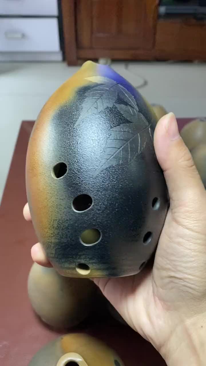 柴烧窑变埙 自豪埙 柴烧埙 埙 窑变埙 希望我的作品给您带来最美的