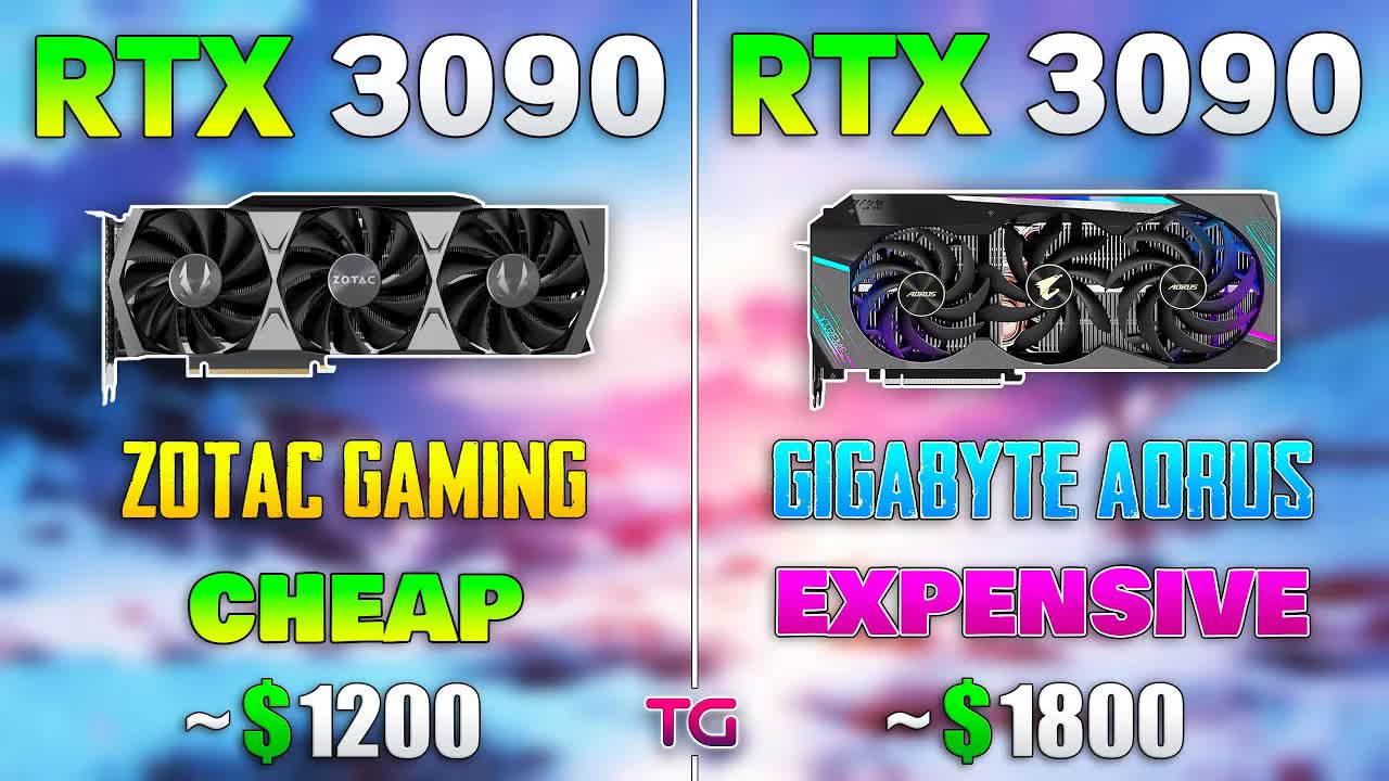 [图]最便宜的RTX 3090 vs最昂贵的RTX 3090——值得花更多的钱吗?--