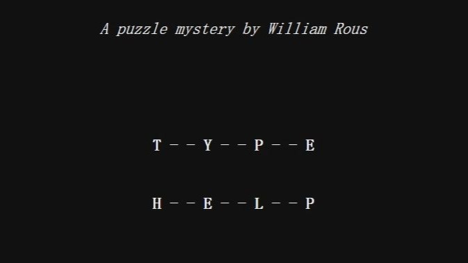 【谜之声实况】纯文字推理名作！Type Help（1）整理悬案卷宗，推理杀人事件-谜之声-谜之声-哔哩哔哩视频