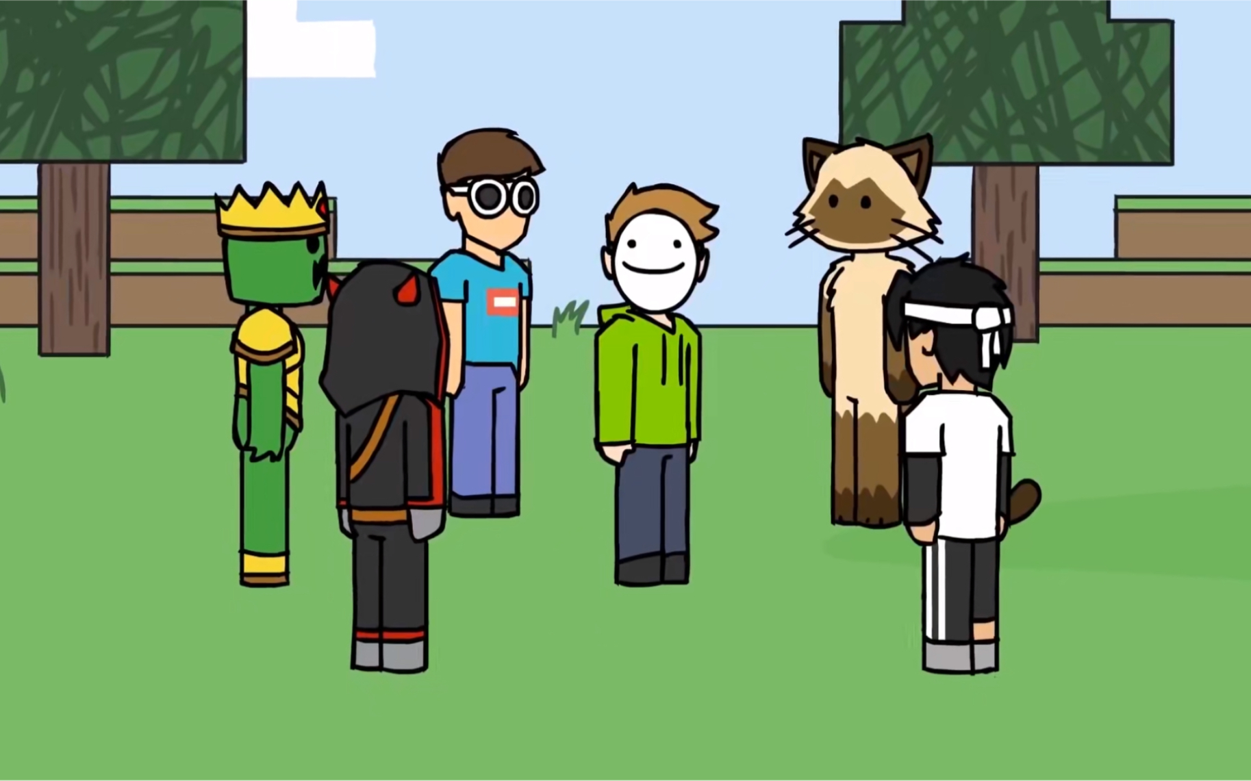 【minecraft dream动画】极限追杀  1v5(作者: minecraft curios