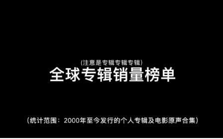 【自制】21世纪全球专辑销量榜单哔哩哔哩bilibili