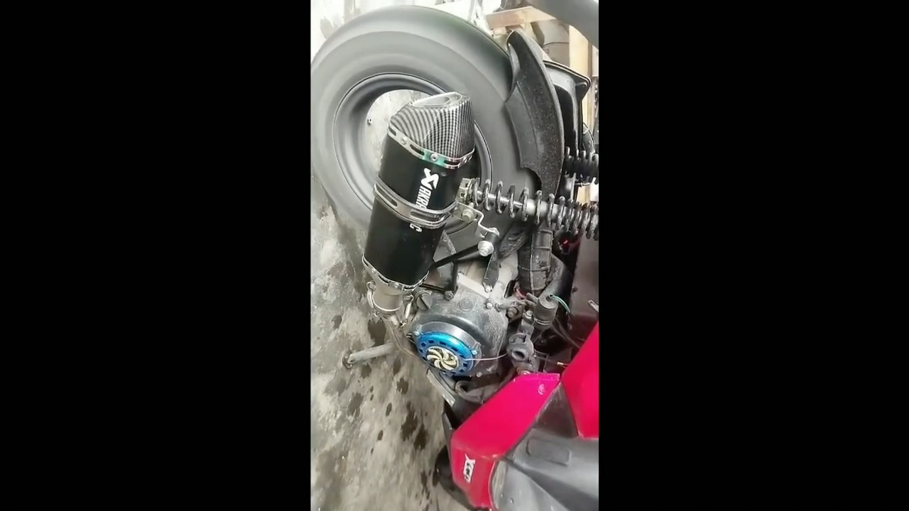 适用踏板车鬼火125CC 150CC GY6发动机改装小六角带消音器排气管哔哩哔哩bilibili