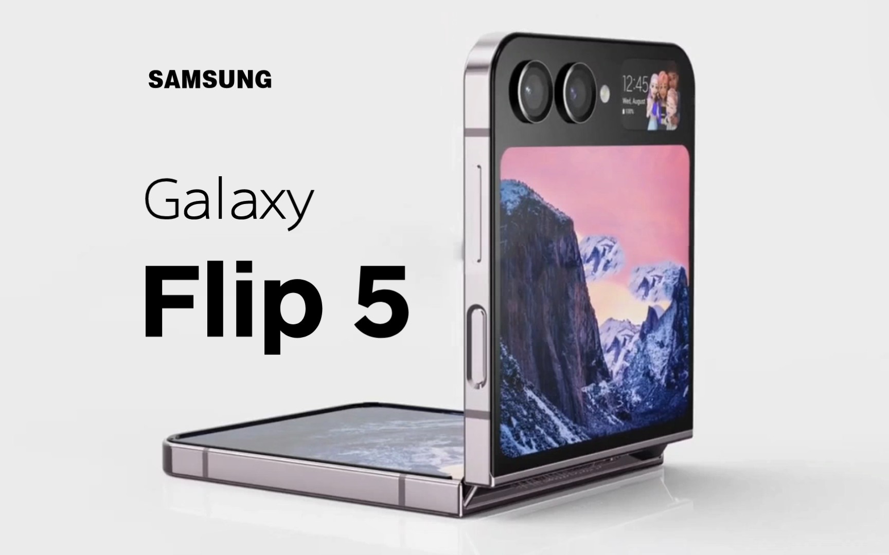 【三星 galaxy z flip 5 概念宣传片!】大尺寸副屏!直角边框!