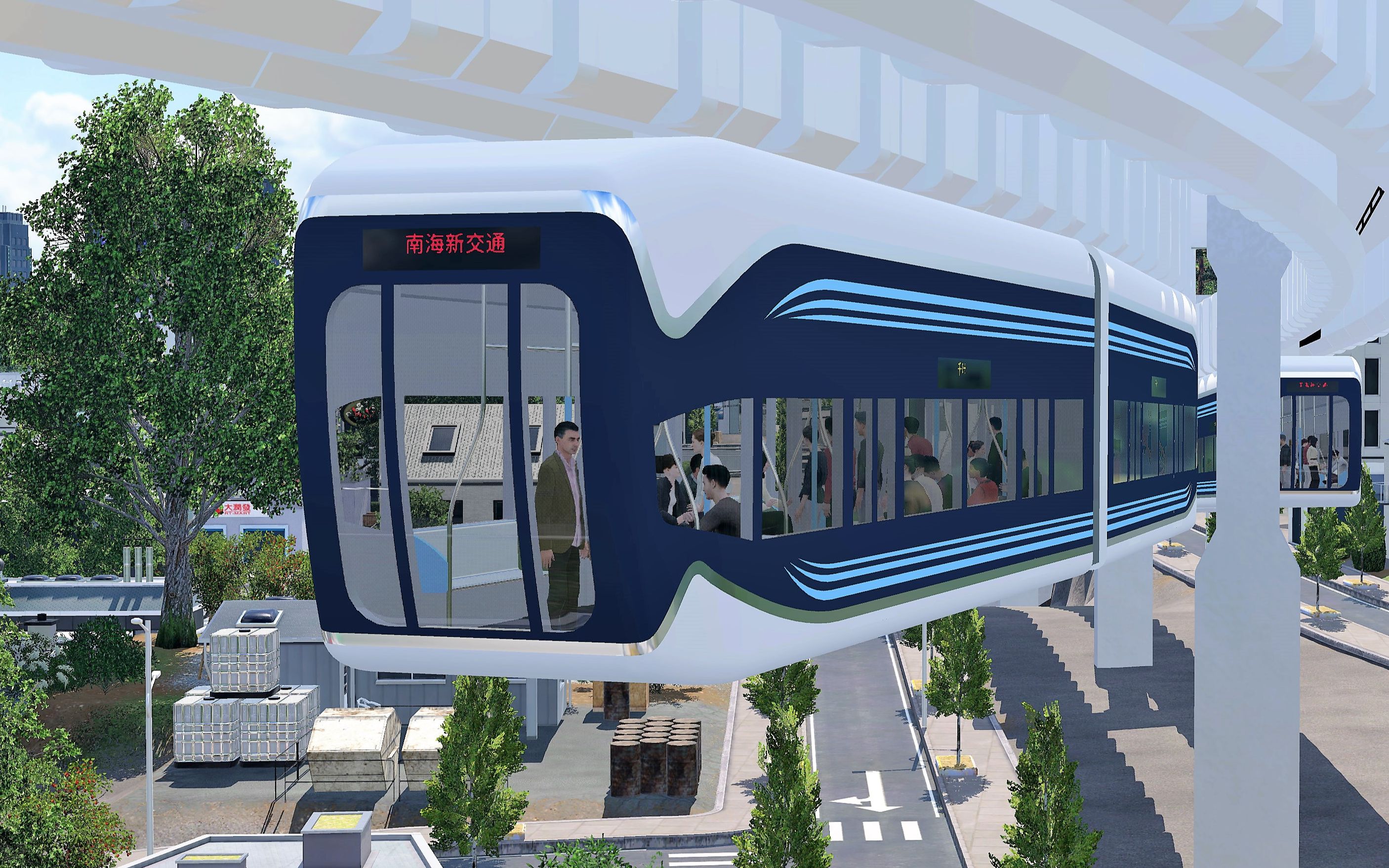 狂热运输2空轨入地南海空轨列车前方展望