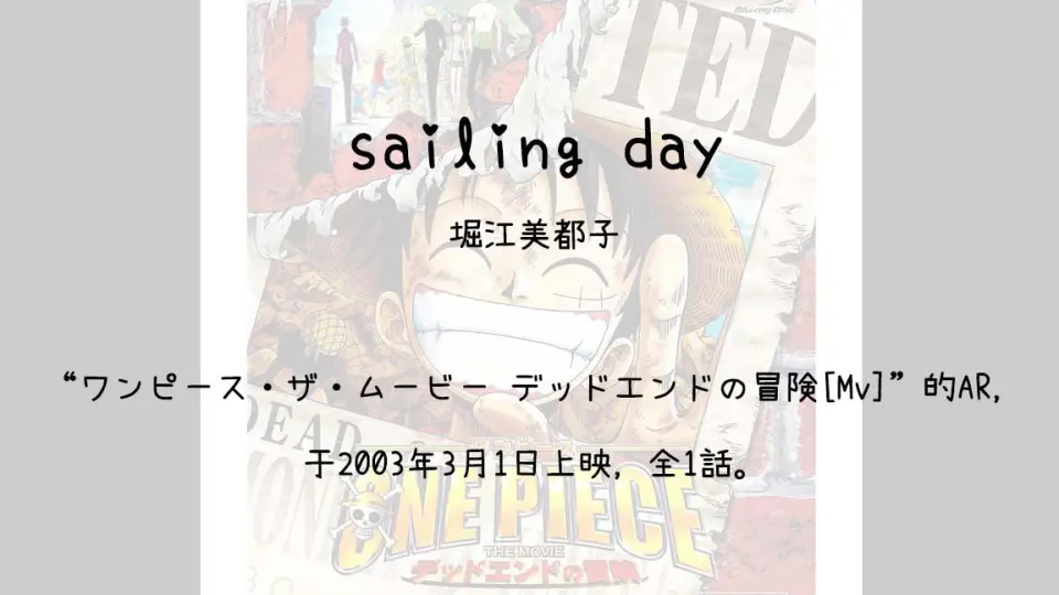 ONE PIECE ワンピース THE MOVIE デッドエンドの冒険 よろし
